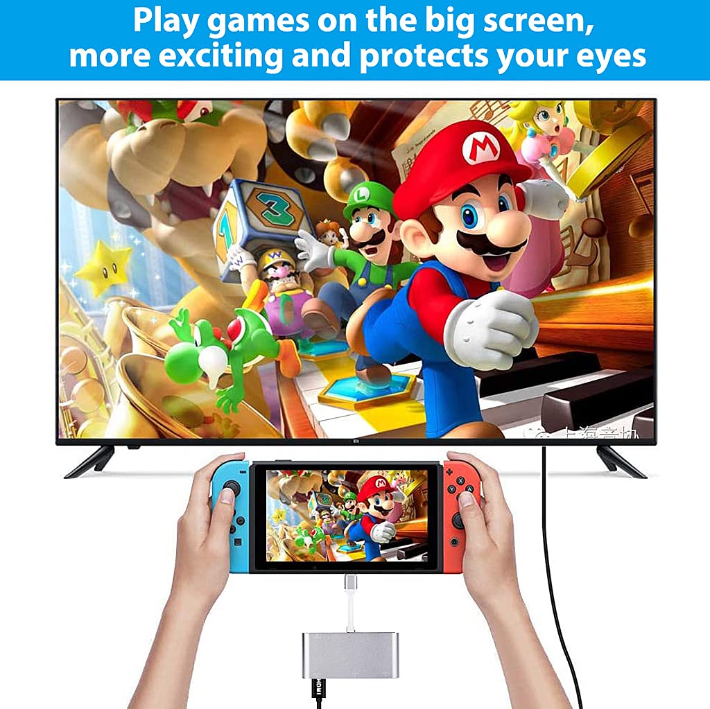 Verilux HDMI Adapter for iPhone, Light-ning to HDMI VGA Adapter 3 in 1 Digital AV Adapter, 4K Digital AV Adapter HDTV Connector for iPhone, iPad, iPod Touch-iOS 9 and Above(Not Work with Paid App) Verilux HDMI Adapter for iPhone, Light-ning to HDMI VGA Adapter 3 in 1 Digital AV Adapter, 4K Digital AV Adapter HDTV Connector for iPhone, iPad, iPod Touch-iOS 9 and Above(Not Work with Paid App)